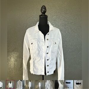 Kut From The Kloth “Kara” White Raw Hem Jacket Medium Near New